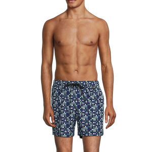 Karl Lagerfeld Men Modern Euro Printed Stretch 5" Swim Trunks Multi Size XXL